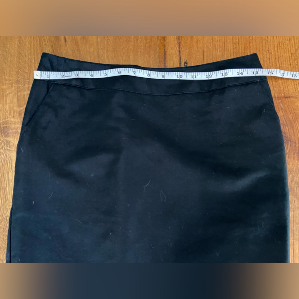Merona Classic Black Lined Stretch Cotton Pencil Skirt, Great Wardrobe Basic, 8 - Picture 7 of 10